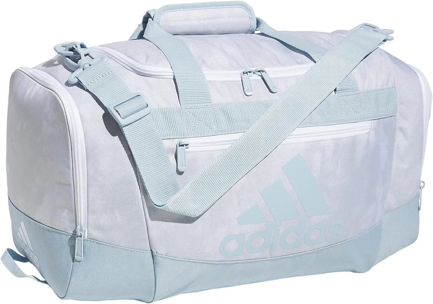 adidas Unisex Adult Defender 4.0 Duffel Bag, Discontinued, Stone Wash White/Wonder Blue, Small (38L)