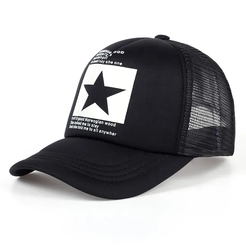 Adjustable Outdoor Sunshade Cap with Breathable Print
