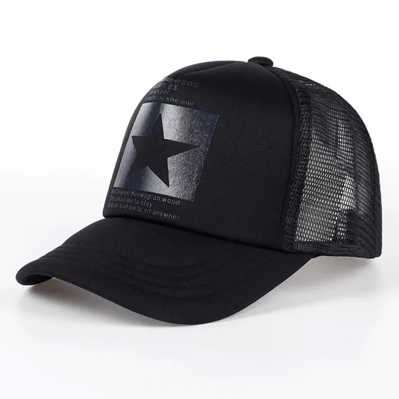 Adjustable Outdoor Sunshade Cap with Breathable Print