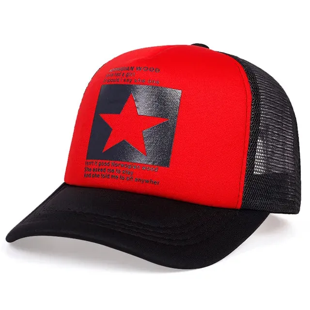Adjustable Outdoor Sunshade Cap with Breathable Print