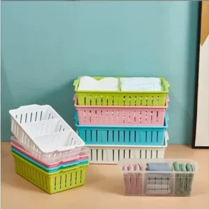 Adjustable Plastic Partition Organizer Basket