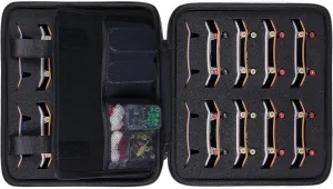 Aenllosi Hard Case for 36PCS Fingerboards,Large Capacity Holder for Mini Finger Skateboards Toy,Compatible with Grip Tapes,Bearing Wheels,Trucks & Decks(Black,Case Only)