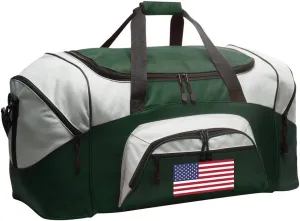 American Flag Suitcase Duffle Bag Large USA Flag Duffel Gift Idea for Her or Him