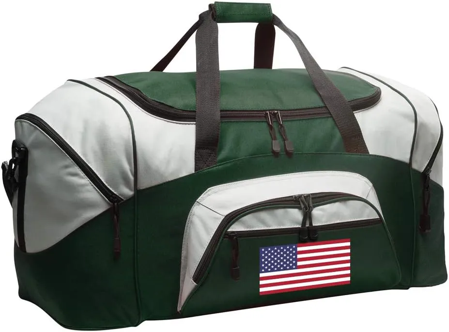American Flag Suitcase Duffle Bag Large USA Flag Duffel Gift Idea for Her or Him