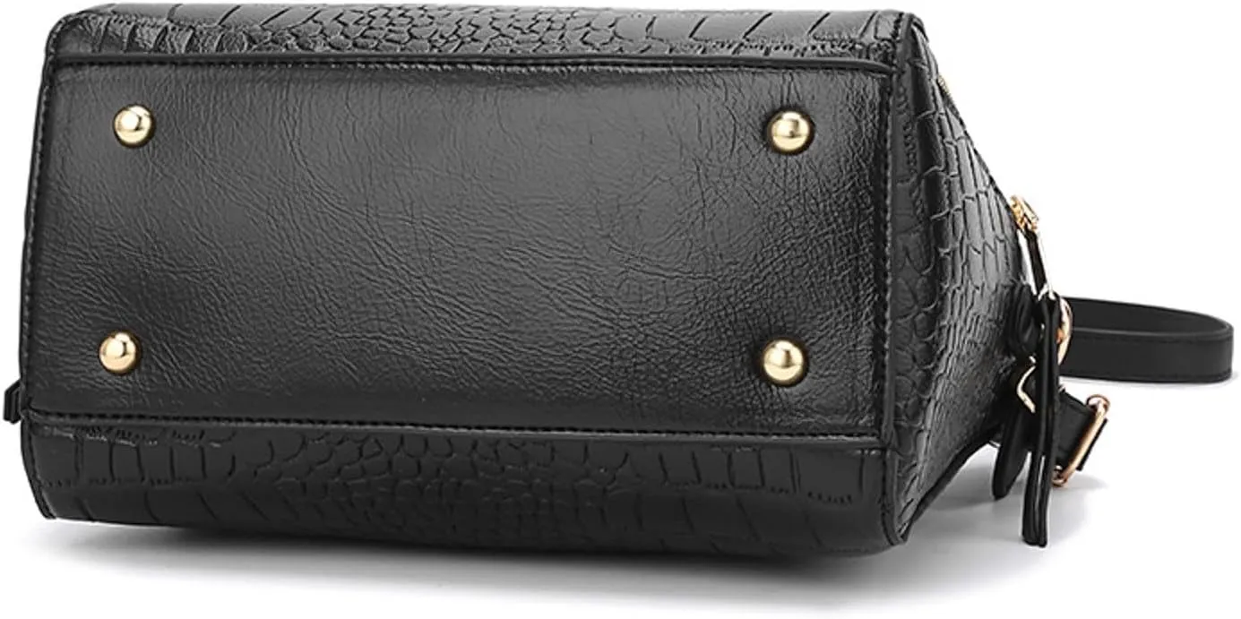And Winter Stone Pattern Large Capacity Casual Shoulder Fashion Versatile Crossbody Bag Cat Messenger (Black, One Size)