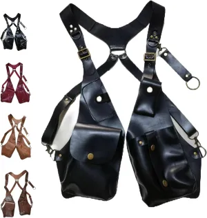 Anti-Theft Bag with Shoulder Harness, Anti-Theft Harness, Anti Theft Harness for Men Leather, Anti-Theft Harness Wallet, Men Anti Underarm Shoulder Bag Anti Theft Bag (Black)