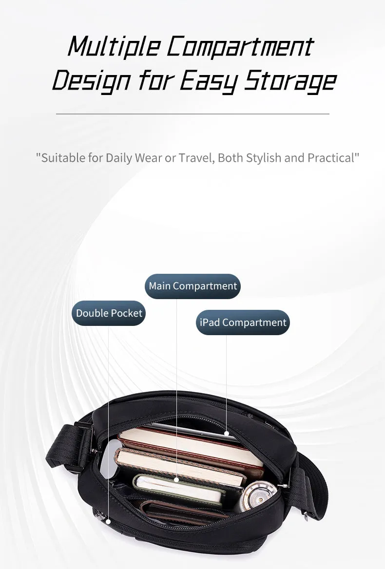 Arctic Hunter i-Crank Crossbody Sling Bag Business Travel Chest Bags (9.7")