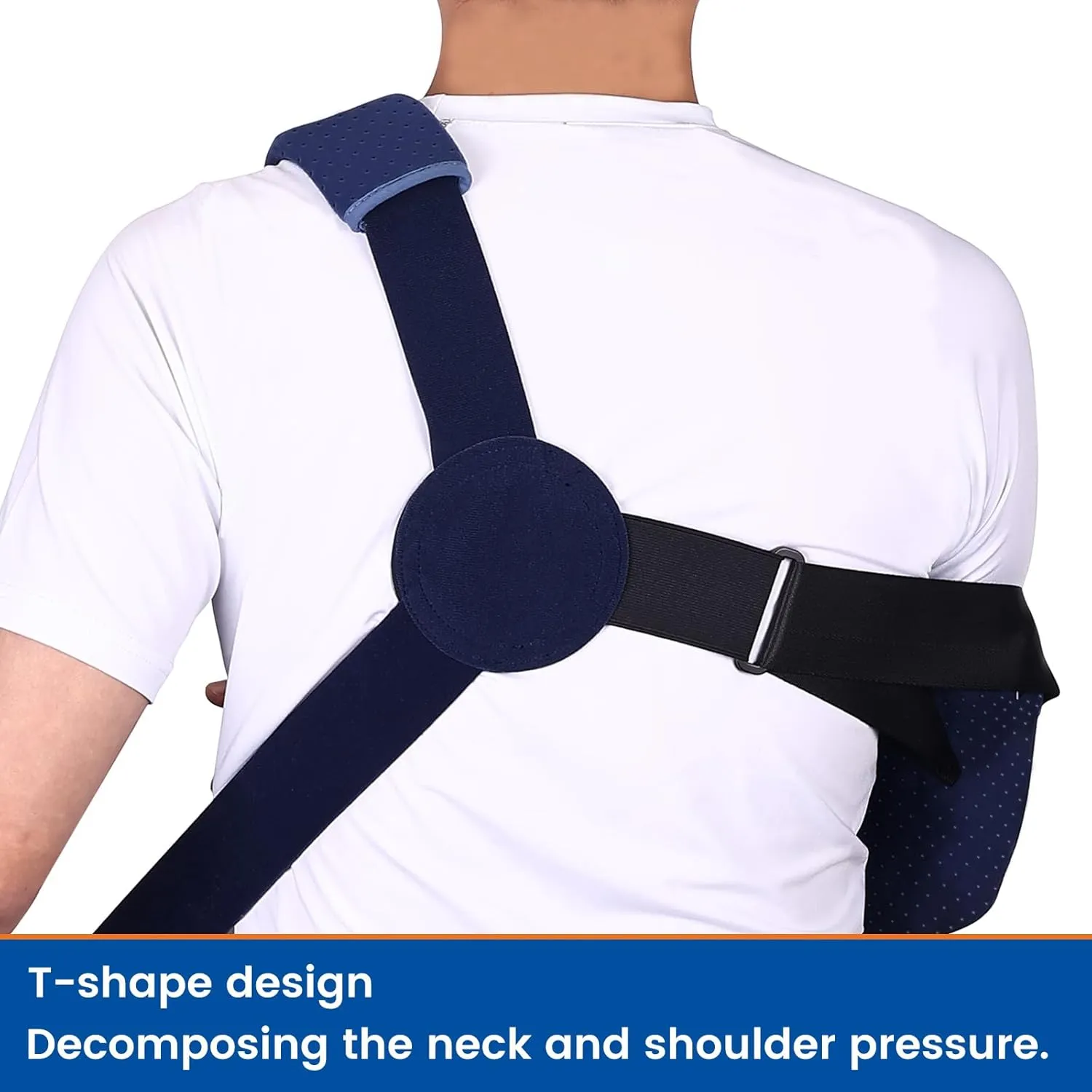 Arm Sling for Shoulder Injury with Waist Strap - Immobilizer Brace Support for Sleeping, Rotator Cuff Surgery (Comfort Version, Right, Large, 40-51 inch)