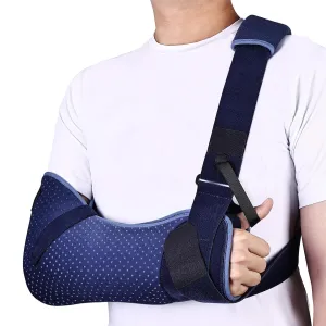 Arm Sling for Shoulder Injury with Waist Strap - Immobilizer Brace Support for Sleeping, Rotator Cuff Surgery (Comfort Version, Right, Large, 40-51 inch)