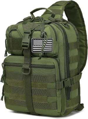 ATBP Tactical Sling Backpack Bag Military Shoulder Bag Pack for Men Molle Crossbody Bag 15L