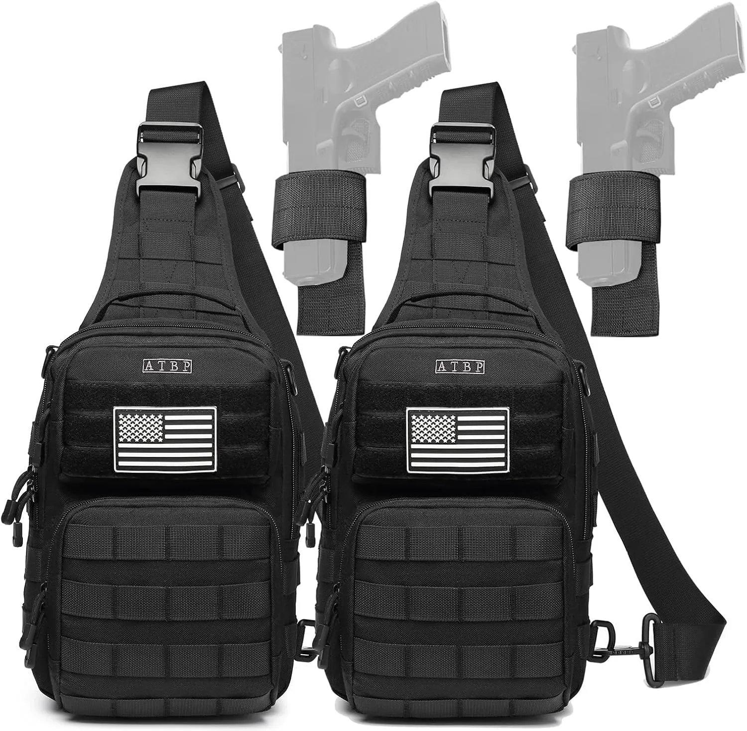 ATBP Tactical Sling Backpack With Holster Military Crossbody Bag for Men Single Shoulder Back Pack 10L