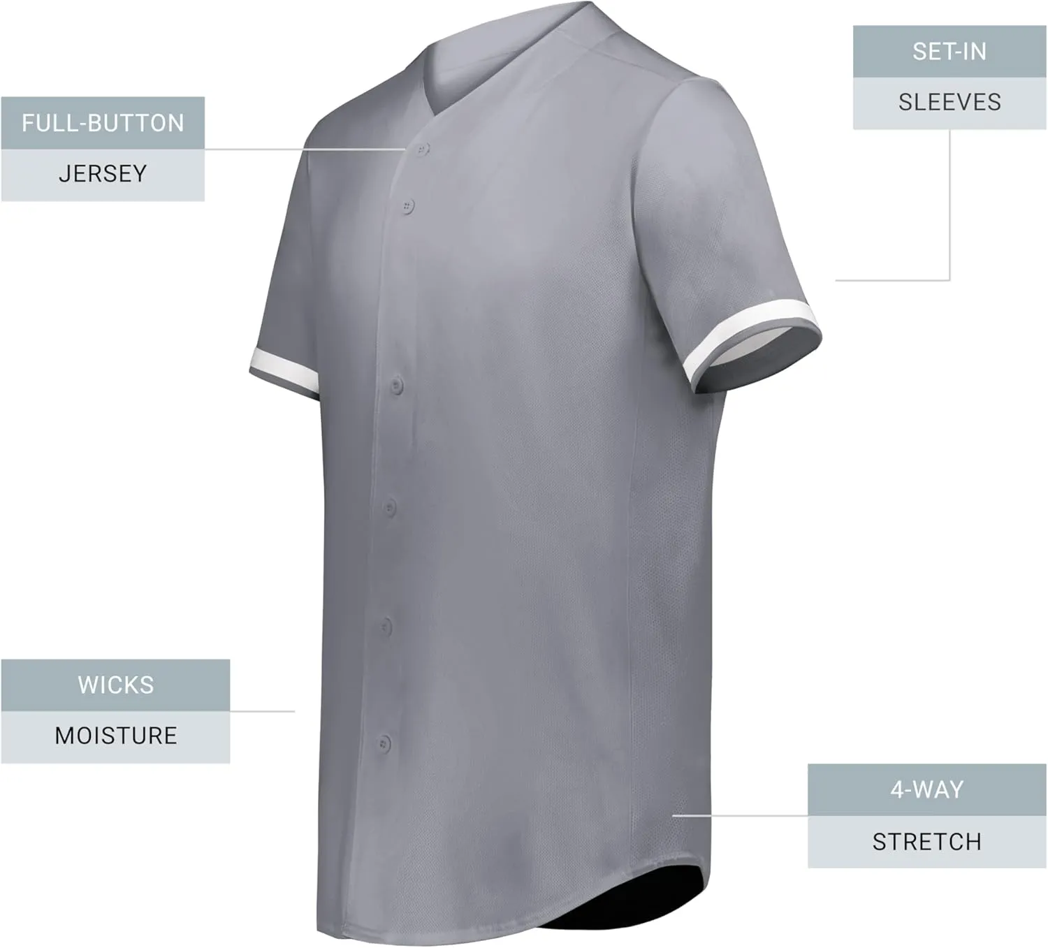 Augusta Sportswear Men's Cutter  Full Button Baseball Jersey