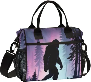 Aurora Sasquatch Lunch Bag Insulated Reusable Leak-proof Lunch Box Cooler Bag with Thermal Aluminum Lining Detachable Shoulder Strap Small