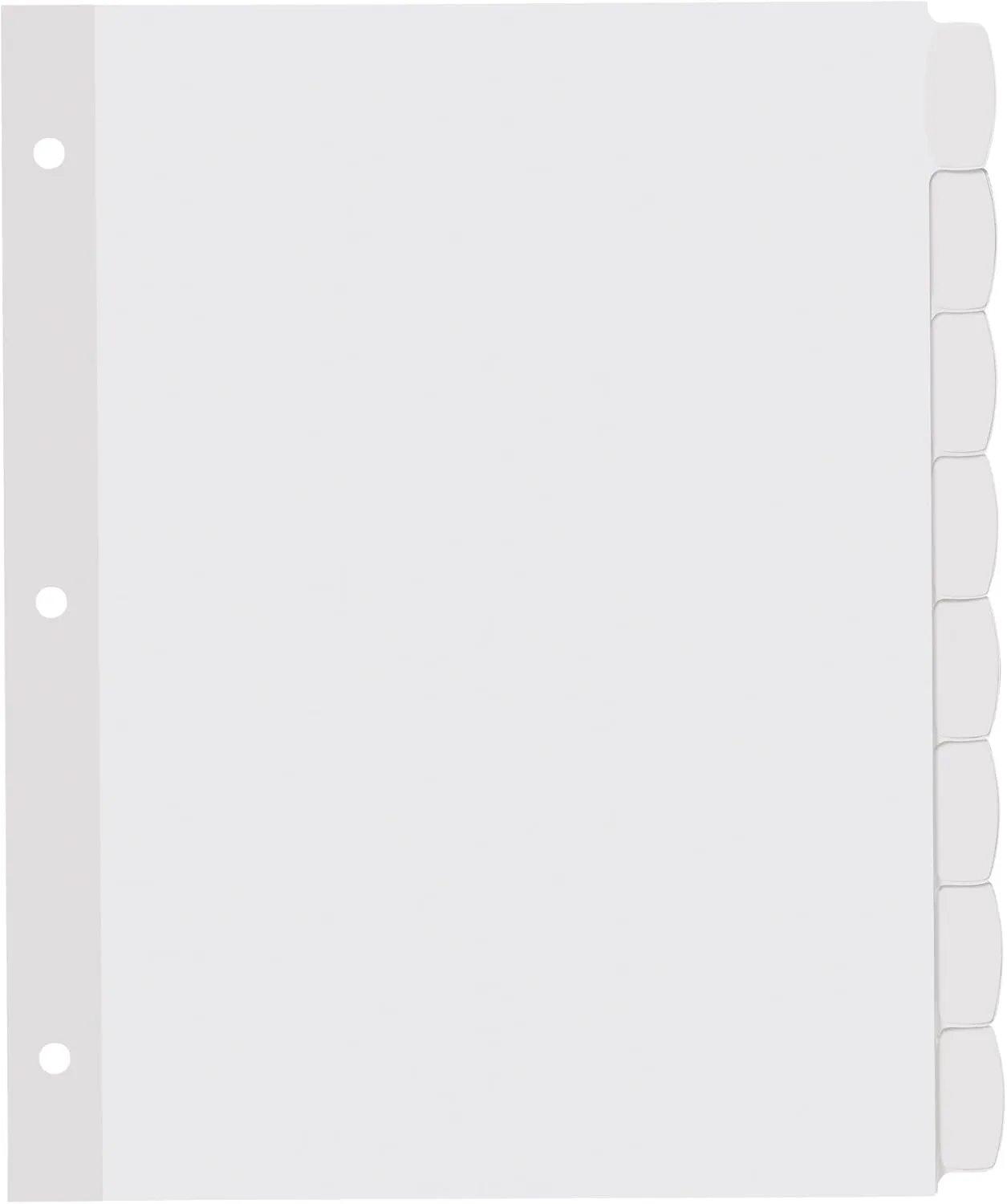Avery Big Tab Printable White Label Dividers with Easy Peel, 8 Tabs, 20 Sets (14435)