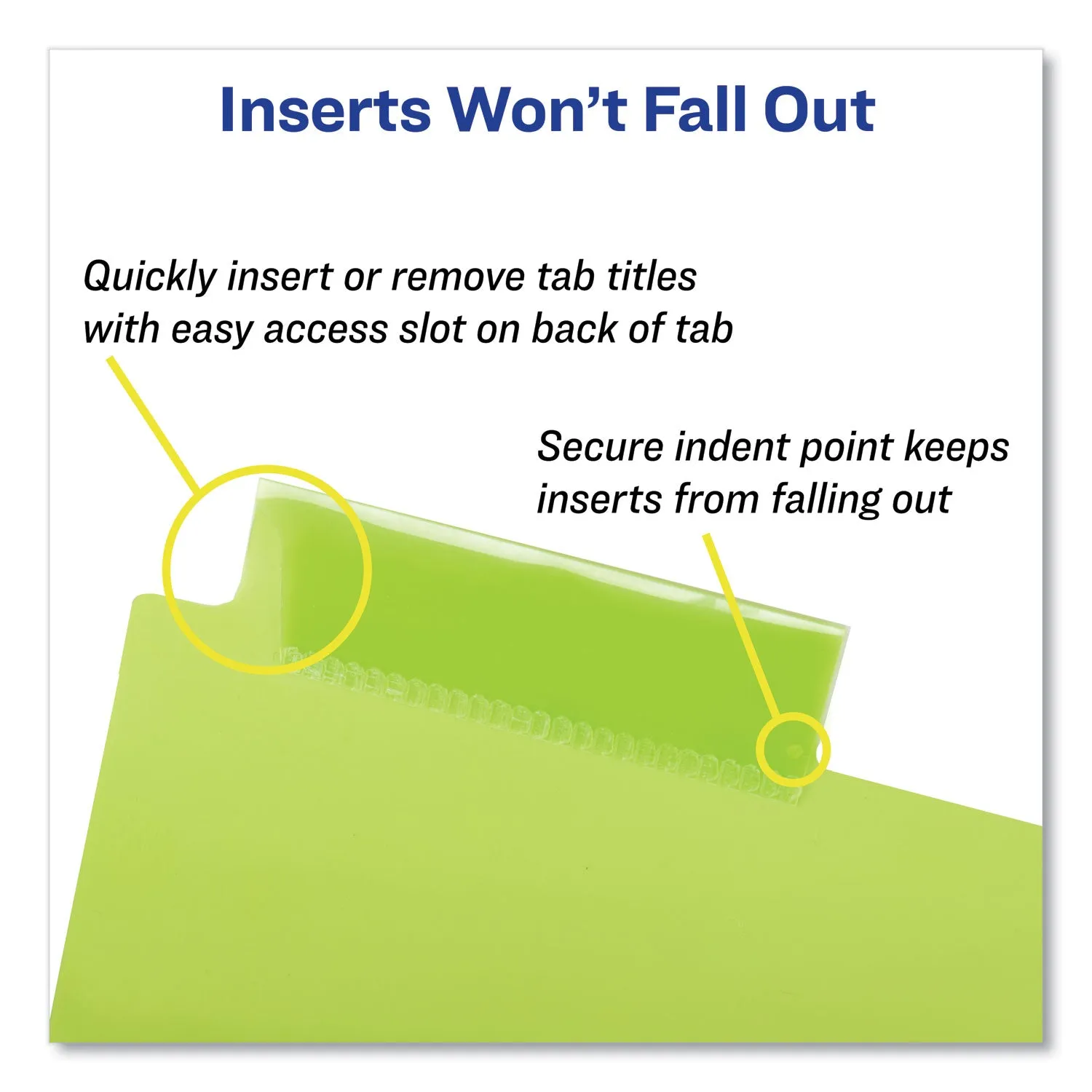 Avery® Insertable Big Tab Plastic Dividers, 5-Tab, 11 X 8.5, Assorted, 1 Set