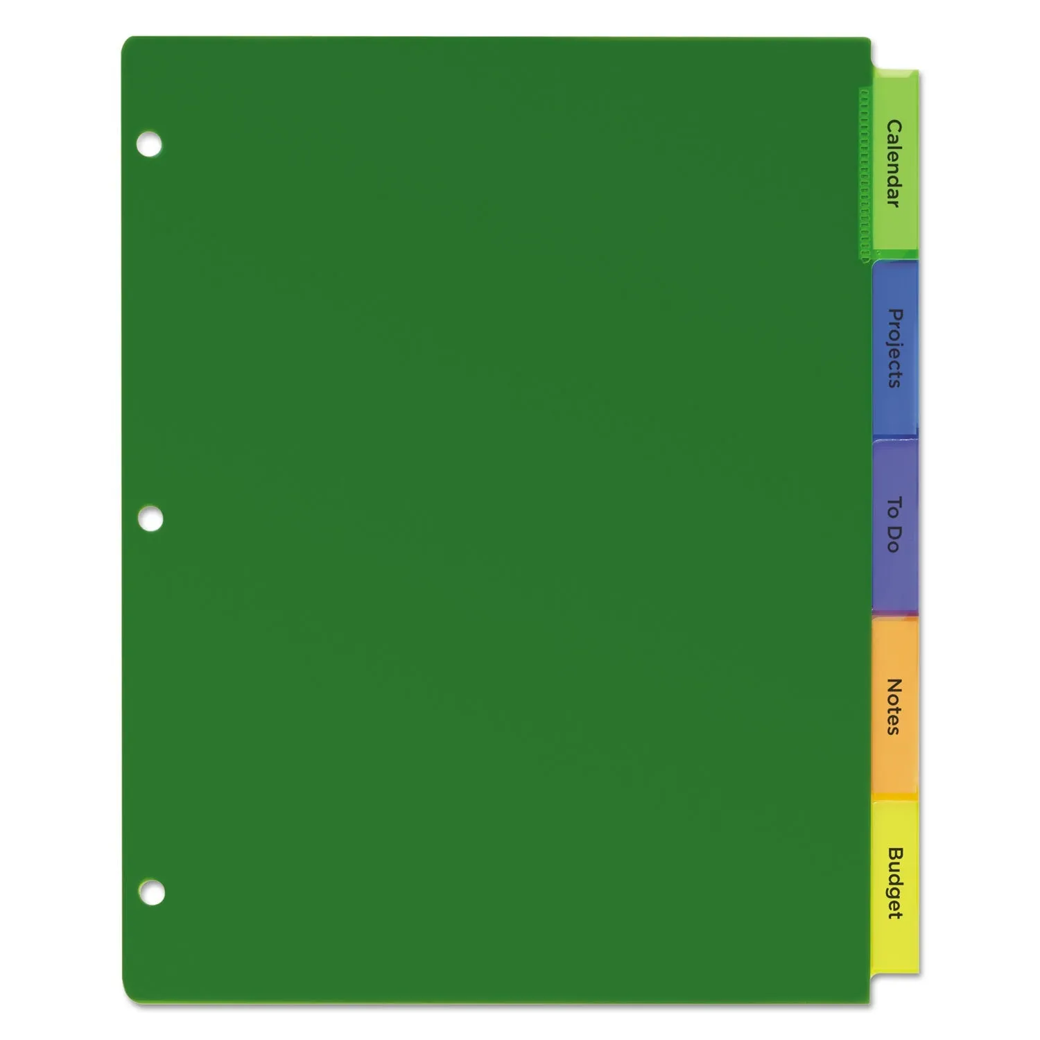 Avery® Insertable Big Tab Plastic Dividers, 5-Tab, 11 X 8.5, Assorted, 1 Set