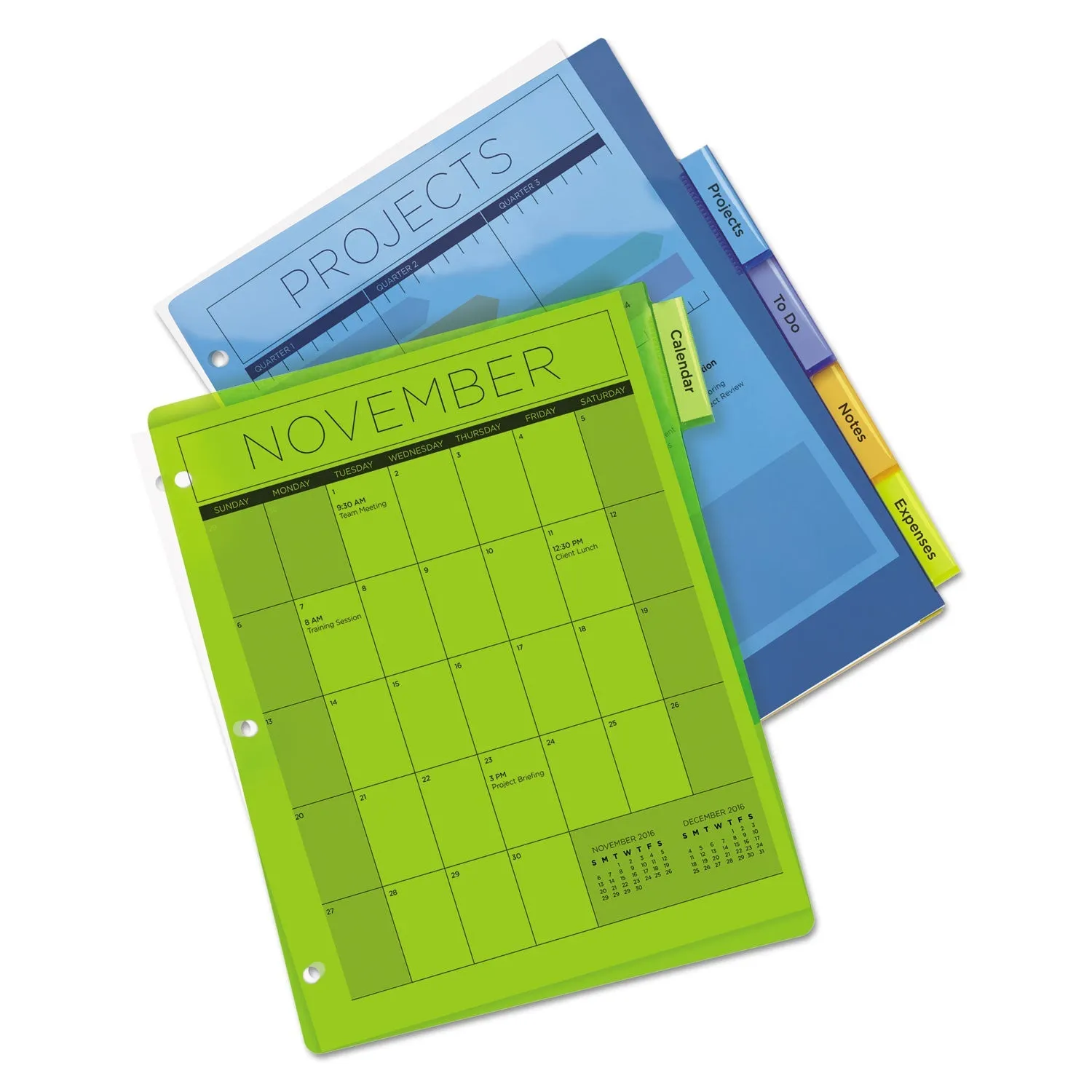Avery® Insertable Big Tab Plastic Dividers, 5-Tab, 11 X 8.5, Assorted, 1 Set