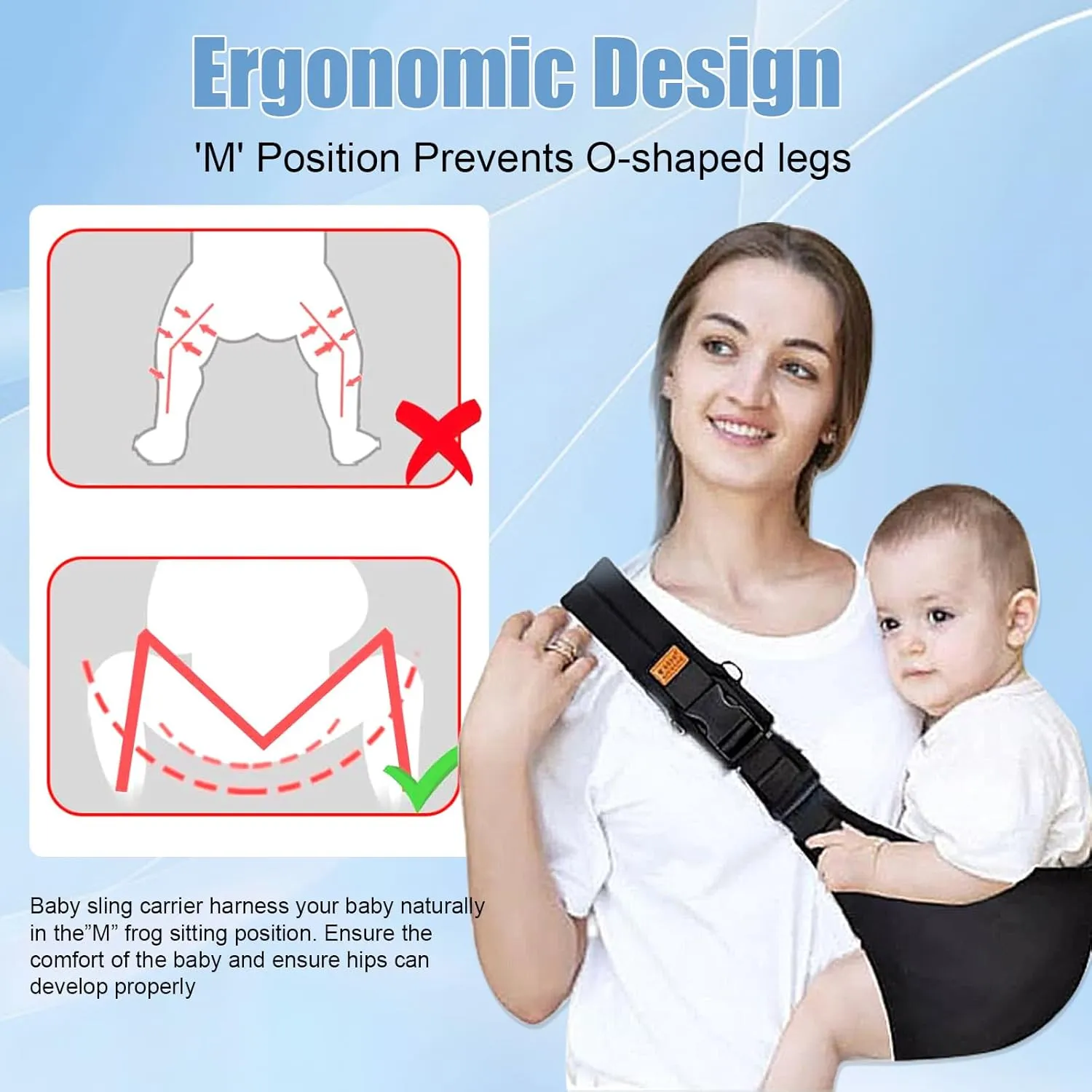 Baby Sling Carrier 2025 Baby Carrier Newborn to Toddler Sling Lightweight Baby Carrier Sling with Adjustable Straps Toddler Carrier Baby Wrap Sling for 10-30 lbs (Brown Leopard)