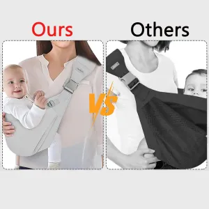 Baby Sling Carrier, Baby Sling,Baby Carrier Newborn to Toddler, Adjustable One Shoulder Labor-Saving Baby Holder, Baby Half Wrapped Sling Hip Carrier, Carrying 7-45 lbs (Black)