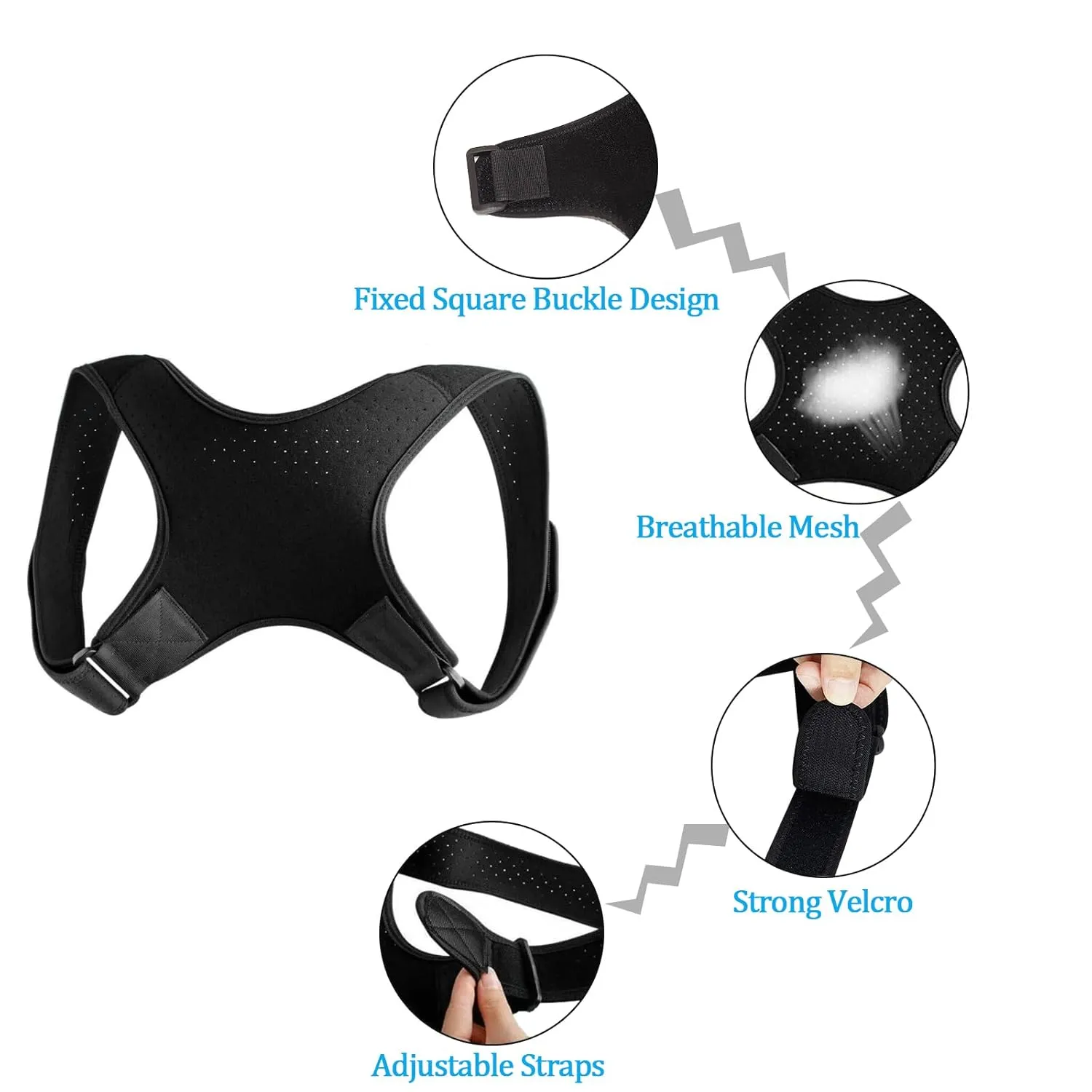 Back Brace Posture Corrector,Instant Straightener and Shoulder Back Hero Posture Corrector for Women and Men,Adjustable Upper Breathable Back Support Brace