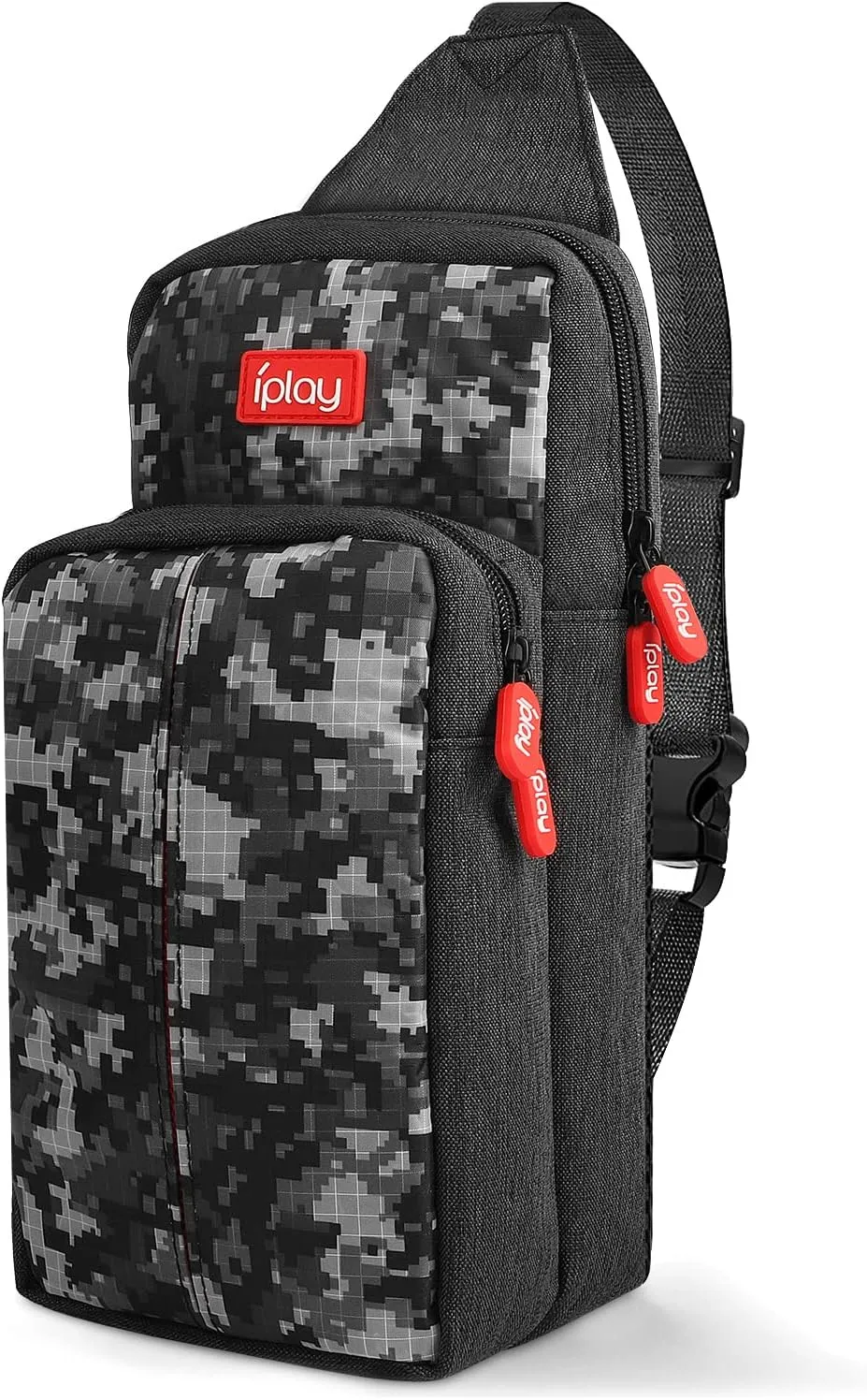 Backpack Carrying Travel Bag for Nintendo Switch/Lite/OLED/Console/Dock/Joy-Cons&Accessories Storage, Portable Nylon Waterproof Crossbody Shoulder Chest Sling Side Gaming Bag for Men, Camouflage