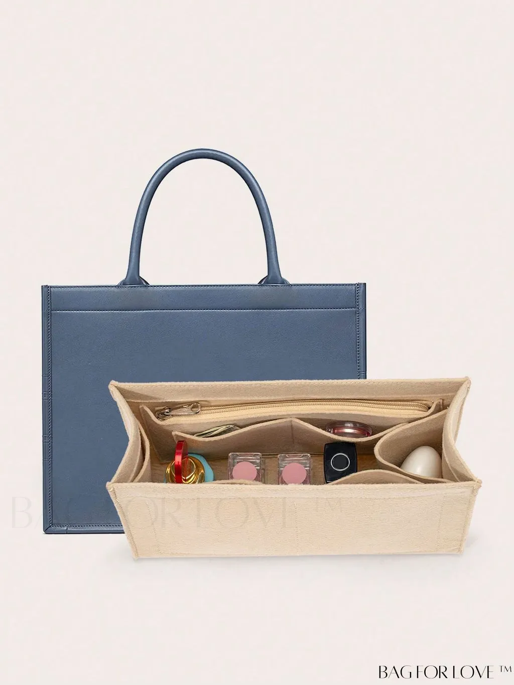 BagForLove - Exclusive Medium Book Tote Bag Organizer - Optimal Inner Divider for Effortless Organization