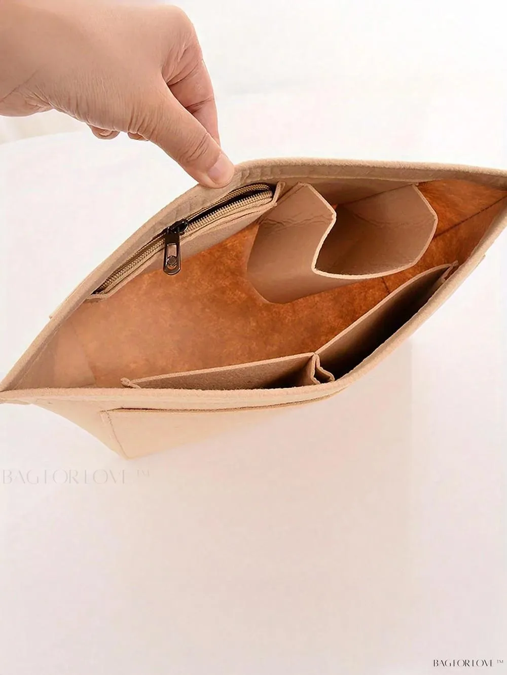 BagForLove - Lightweight Pink Cosmetic Bag With Multi-Pocket Storage
