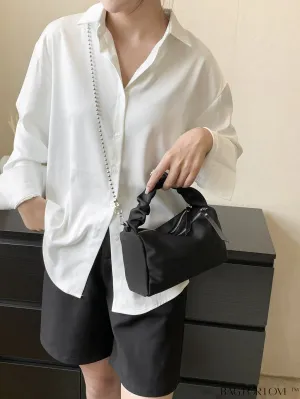 BagForLove - Stylish & Durable Travel & Commute Tote: Lightweight Black Nylon Material