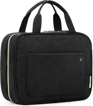 BAGSMART Large Toiletry Bag Travel Bag with Hanging Hook, Water-resistant Makeup Cosmetic Bag Travel Organizer for Accessories, Shampoo, Full Sized Container, Toiletries