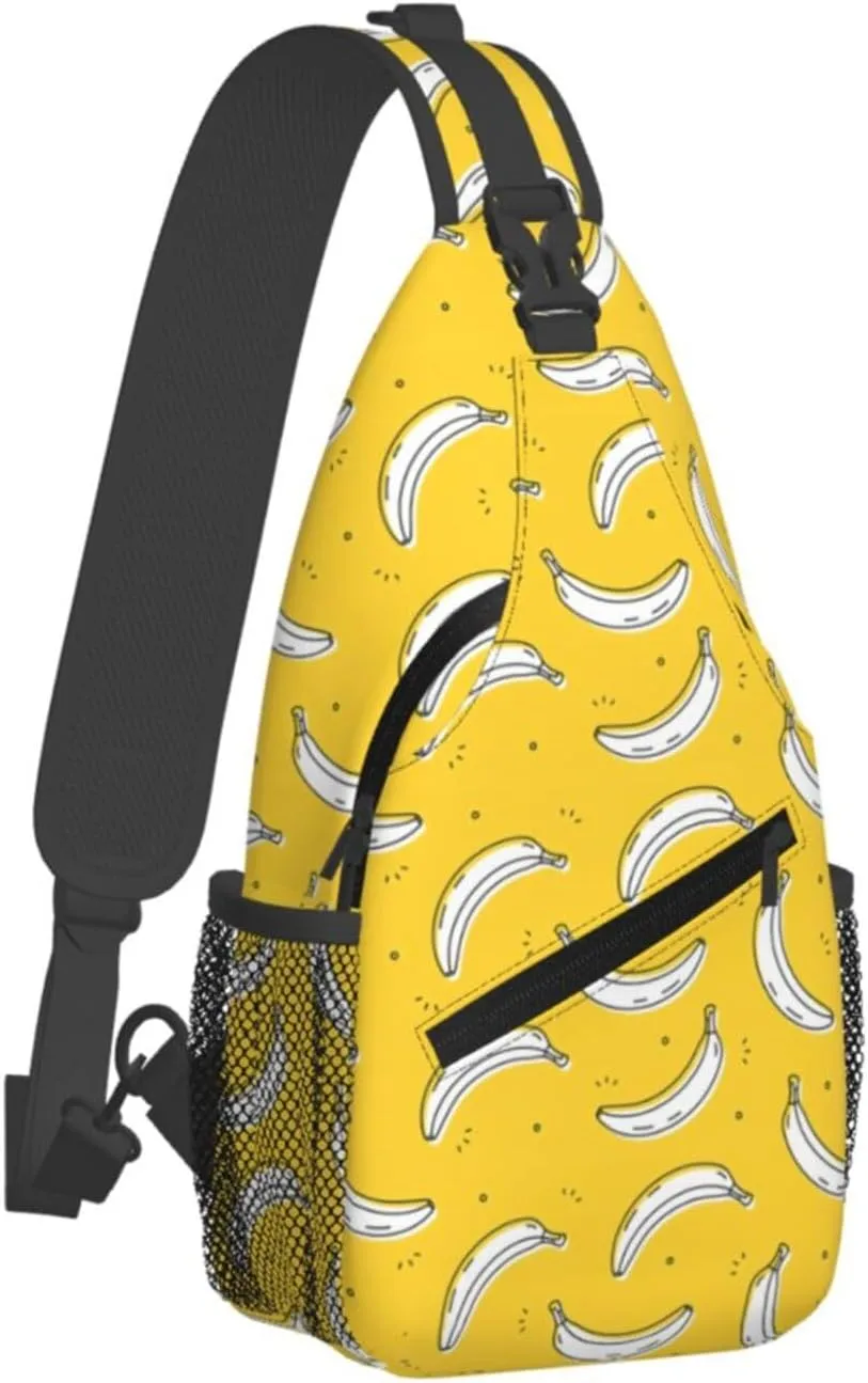 Banana Crossbody Sling Bag For Women Men Fashion Chest Bag Shoulder Bag Sling Backpack Travel Hiking Casual Sport Daypack