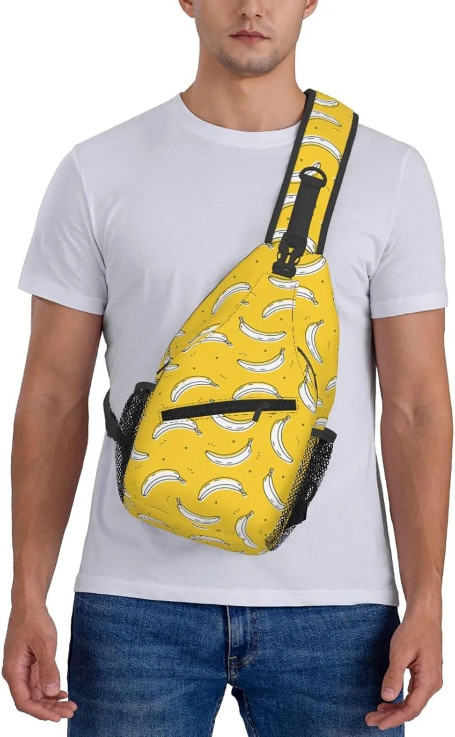 Banana Crossbody Sling Bag For Women Men Fashion Chest Bag Shoulder Bag Sling Backpack Travel Hiking Casual Sport Daypack
