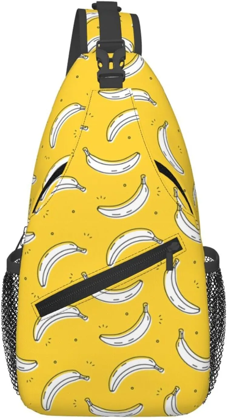 Banana Crossbody Sling Bag For Women Men Fashion Chest Bag Shoulder Bag Sling Backpack Travel Hiking Casual Sport Daypack