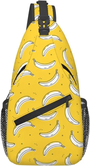 Banana Crossbody Sling Bag For Women Men Fashion Chest Bag Shoulder Bag Sling Backpack Travel Hiking Casual Sport Daypack