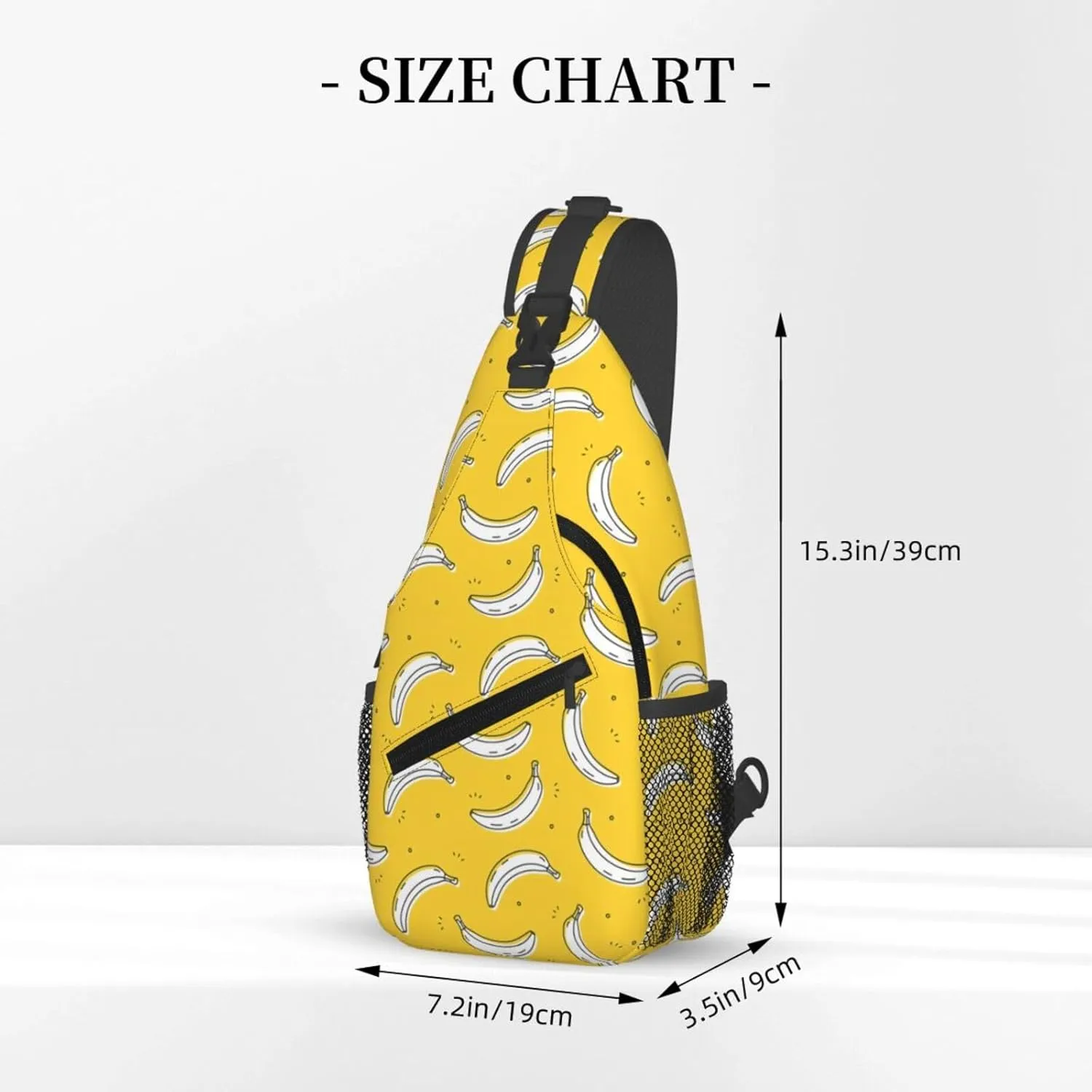 Banana Crossbody Sling Bag For Women Men Fashion Chest Bag Shoulder Bag Sling Backpack Travel Hiking Casual Sport Daypack