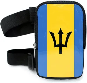 Barbados Flag Thigh Bag | Leg Harness for Women | Outdoor Waist Pouch | Carnival Hiking Travel Fanny Pack with Adjustable Straps | Barbados