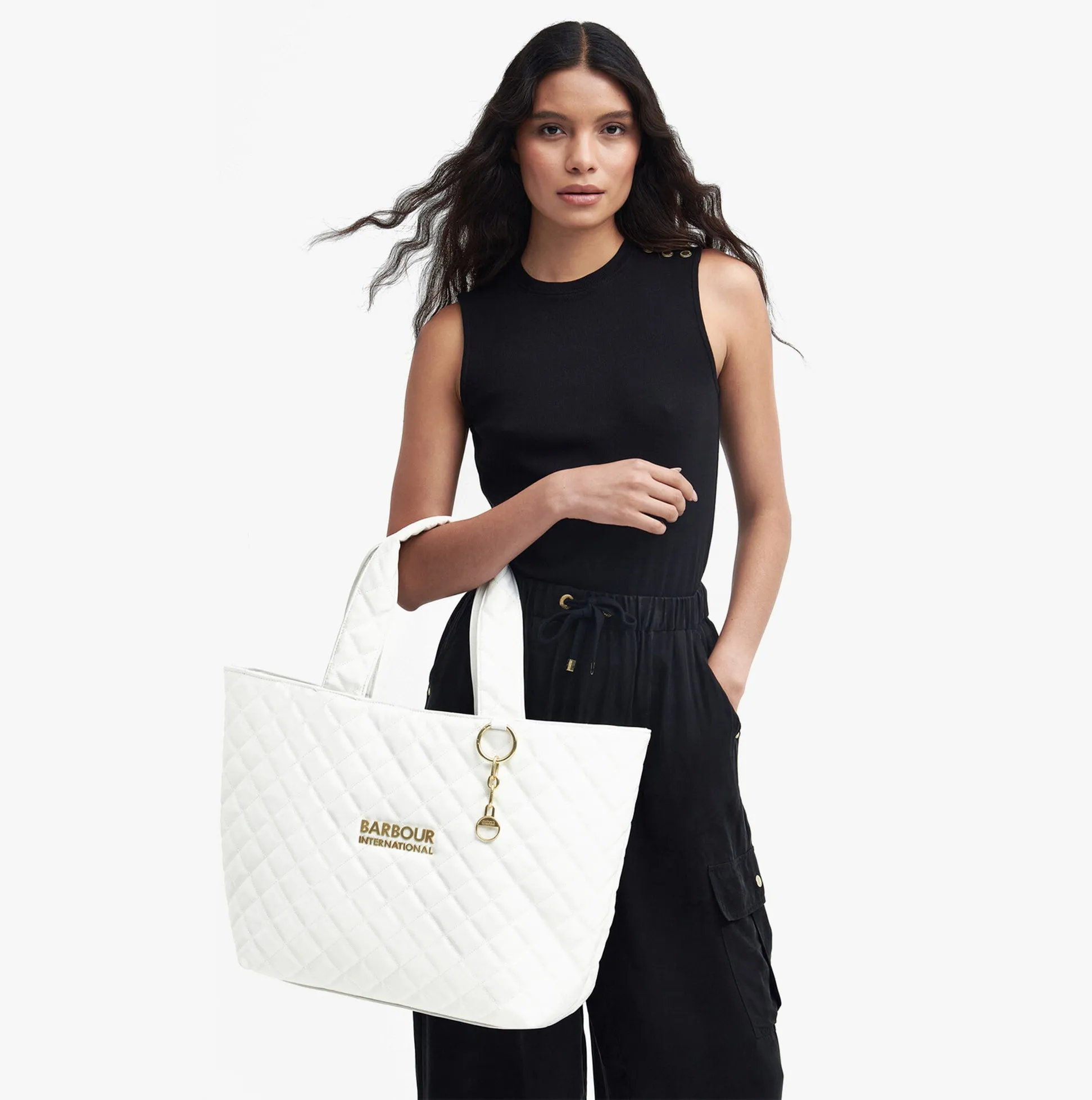 Barbour BATTERSEA Womens Tote Bag White