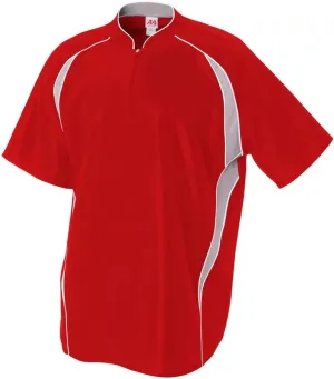 Baseball/Softball 1/4 Zip 2-Color Warm-Up Jacket Windbreaker (6 Colors, 10 Youth/Adult Sizes)