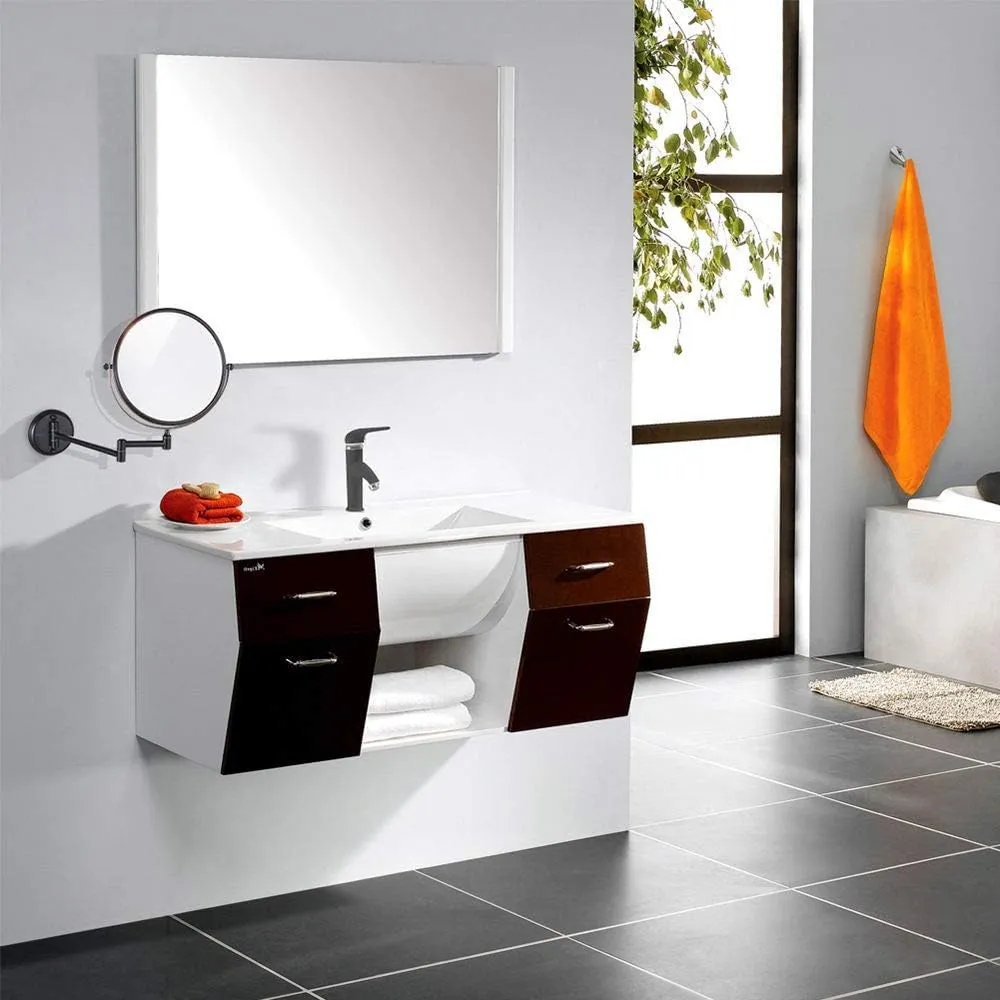 Bathroom Makeup Mirrors Wall Mounted Magnifying Sturdy Double Sided Adjustable Cosmetic Shaving Vanity Extendable Swivel (Size : 7X)