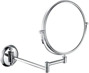 Bathroom Makeup Mirrors Wall Mounted Magnifying Sturdy Double Sided Adjustable Cosmetic Shaving Vanity Extendable Swivel(Chrome,7X)