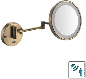 Bathroom Mirror Shaving Mirrors Make Up Wall Mounted LED Illuminated Mirror 5X Magnifying Sensor Mirror Concealed Install