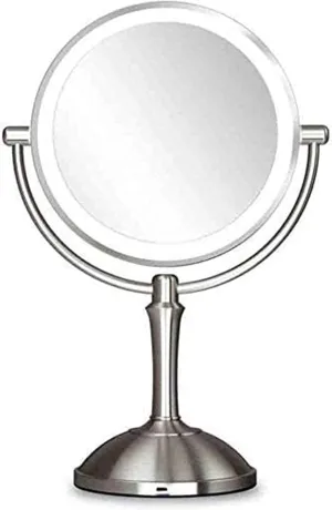 Bathroom Mirror Small Mirror Makeup Vanity Mirror, Desktop Two- Sided Beauty Mirror Multiple Magnification Cosmetic Mirror 360° Swivel Bathroom Mirror Makeup Mirror