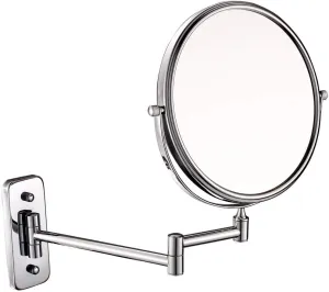 Bathroom Vanity Mirrors, Wall Mounted Magnifying Sturdy Double Sided Adjustable Cosmetic Shaving Makeup Extendable(8inch,5X)