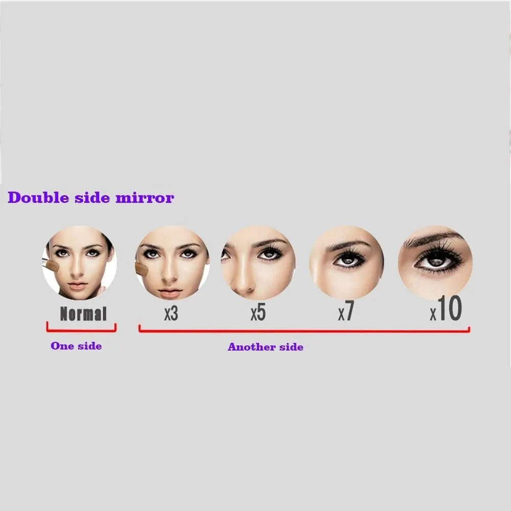 Bathroom Vanity Mirrors, Wall Mounted Magnifying Sturdy Double Sided Adjustable Cosmetic Shaving Makeup Extendable(8inch,5X)