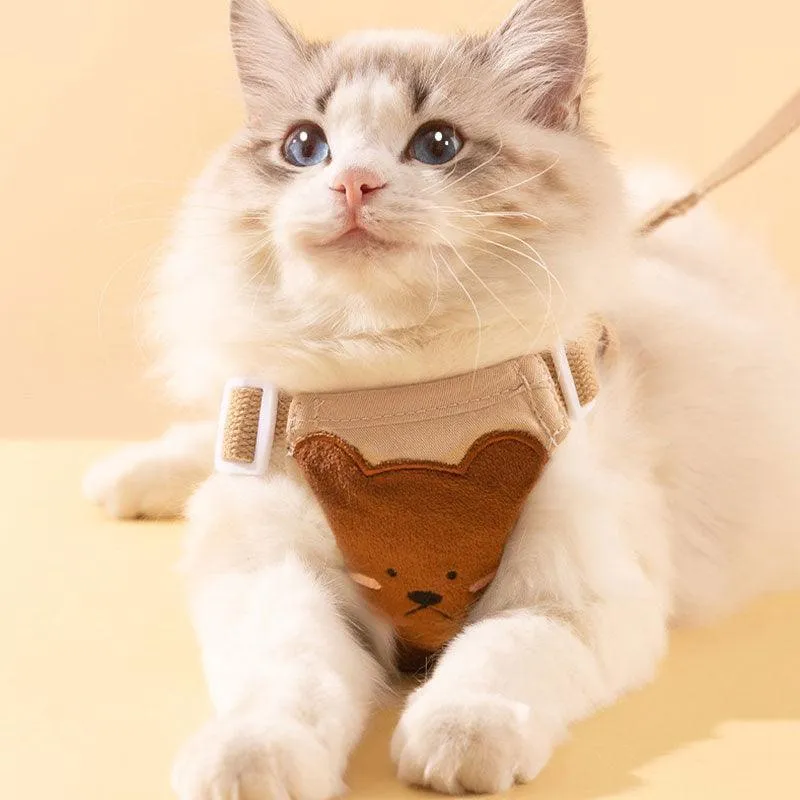 Bear Cat Leash 3 Color Pet Harness