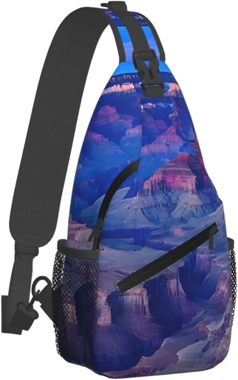 (Beauty Grand Canyon) Crossbody Chest Bag For Men Women Lightweight Sling Backpack Adjustable Shoulder Bag For Travel Outdoor Daily Use