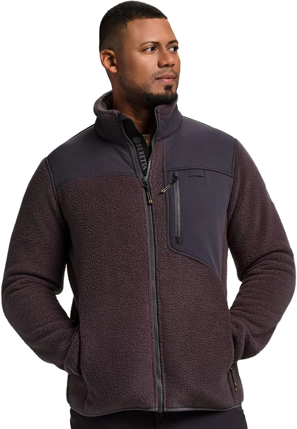 Beretta Men's Halifax Sherpa Lightweight Durable Comfortable Warm Fleece Outdoor Jacket for Hunting, Hiking & Casual Wear