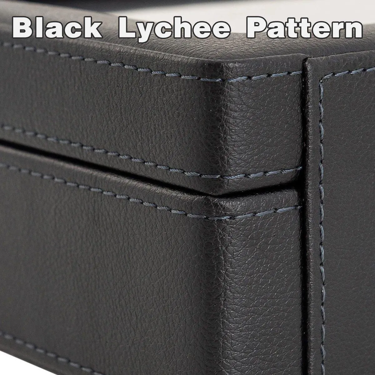 Black Single Layer Watch Box Jewellery Organizer for Watches and Accessories