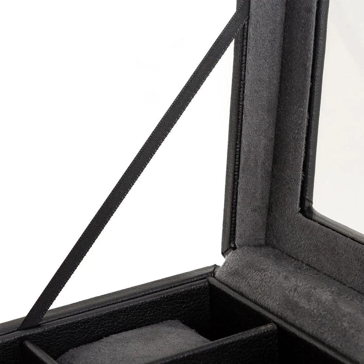 Black Single Layer Watch Box Jewellery Organizer for Watches and Accessories
