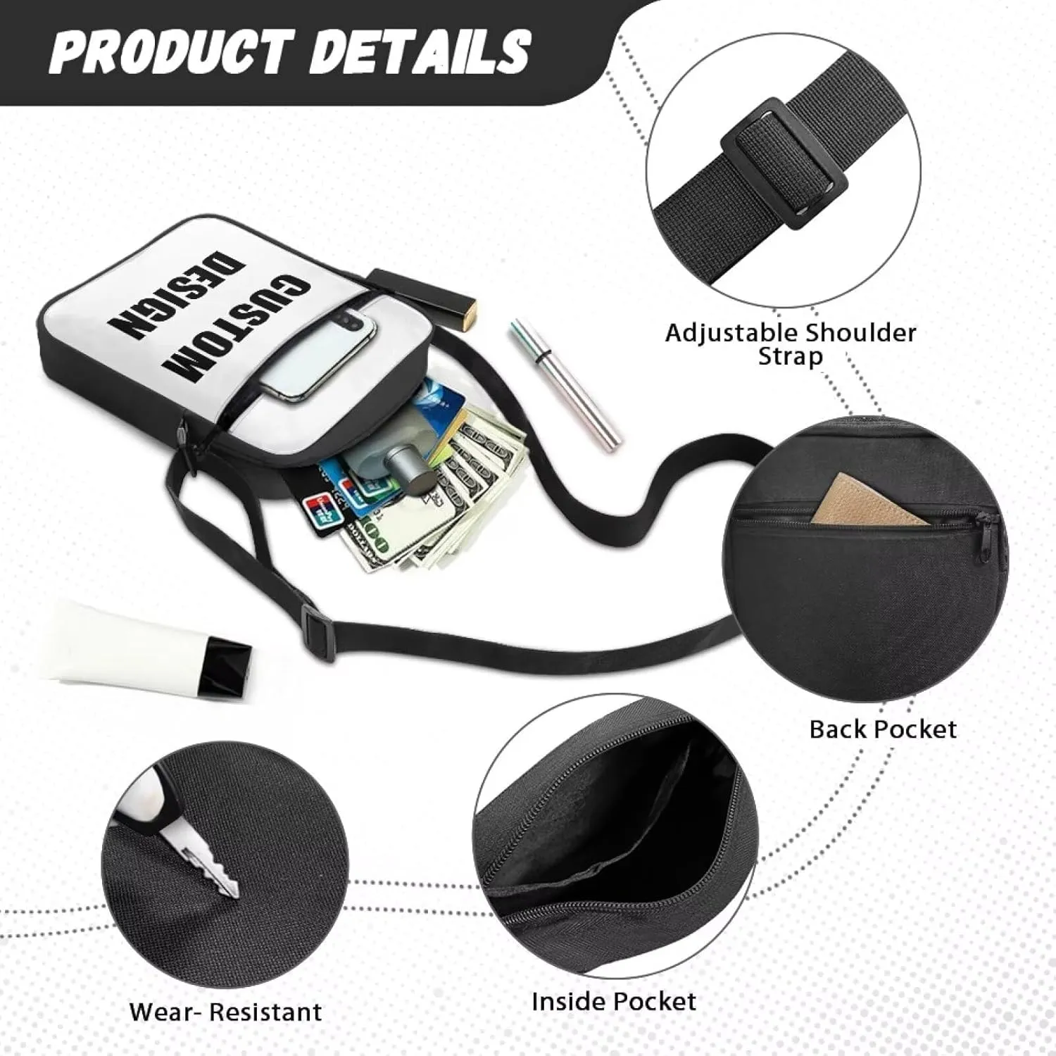 Boatee Small Messenger Bag for Women Casual Multi-Purpose Crossbody Handbag