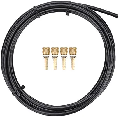 Brake Hose Kit,Including Hydraulic Brake Oil Tube and 4Pcs Olive and Connector Inserts for Mountain Replacement